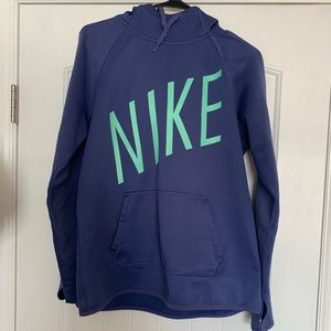 Purple and teal Nike hoodie. Size medium
